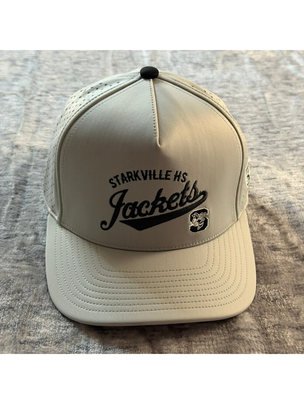 Starkville HS Jackets The Game Performance Hat Men's S/M Grey Flex Fit Cap